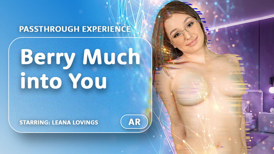 Leana Lovings performs vaginal sex and a blowjob in a passthrough VR video featuring medium tits.